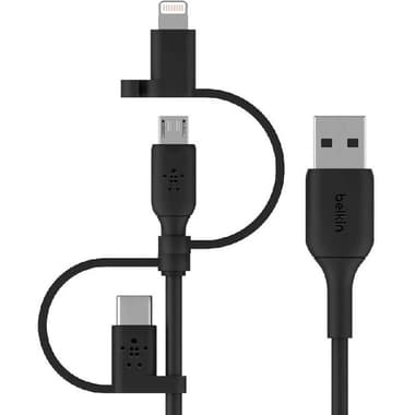 Belkin BoostCharge USB-C;Lightning;Micro USB to USB 2.0 Sync & Charge Cable
1.00 m ( 3.28 ft ), Black