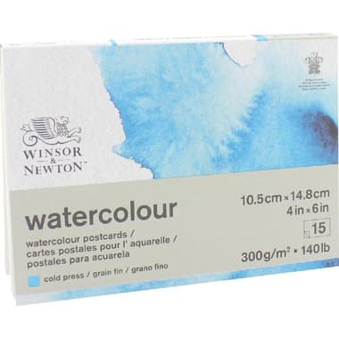Winsor & Newton Classic Watercolor Pad
Cold Press, Postcard, 300 gsm, White, 10 X 15 cm, 15 Sheets