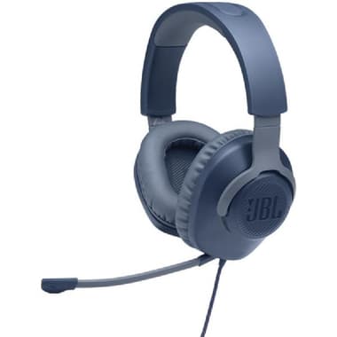 JBL Quantum 100 Over-Ear Headphones
Wired, 3.5 mm Connector, Detachable Microphone, Blue