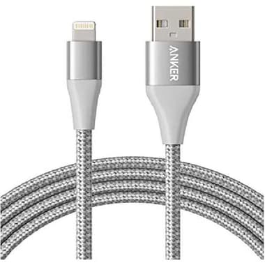 Anker PowerLine+ II Lightning to USB Sync & Charge Cable
3.00 ft ( 91.44 cm ), Silver