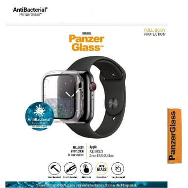 PanzerGlass Full Body Protection Smartwatch Fit Case
for Apple Watch SE 3 44, Clear