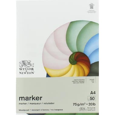 Winsor & Newton Drawing Pad
Bleedproof, 75 gsm, White, A4, 50 Sheets