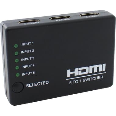 5X HDMI In to 1X HDMI Out Switch AV Splitter
false