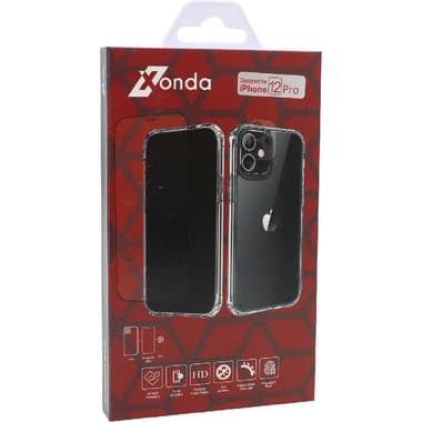 زوندا هارد شل حافظة صلبة + زجاج مقاوم للصدمات + حامي عدسة الكاميرا مجموعة حافظة للهاتف الذكي
متوافق مع ايفون 12 برو, شفاف