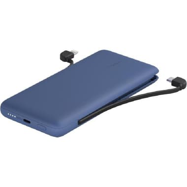 Belkin BoostCharge Plus 10K USB-C Power Bank with Integrated Cables
Fast Battery Charging, 10000 mAh, Single USB-C (I/O Charging), Blue