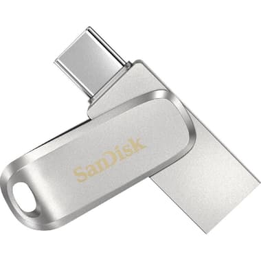 SanDisk Ultra Dual Drive Luxe OTG Drive (USB-C/USB)
32 GB, Silver