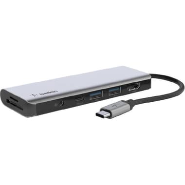 بيلكن كونكت يو اس بي سي 7 في 1 محطة متعددة المنافذ
سي-يو اس بي, 7 منافذ (2X USB 3.0 /USB-C/HDMI/SD/Micro SD/3.5 ملم موصل I/O), رمادي