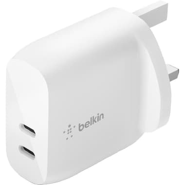 Belkin BoostCharge Dual USB-C PD Wall Charger 40W
USB PD (Power Delivery), 40W, Dual USB-C, White