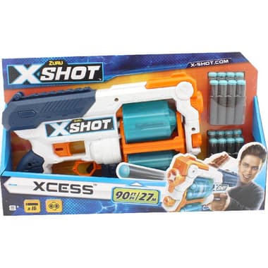 Zuru X-SHOT Excel Xcess TK-12 Dart Blaster Play Weapons
White/Blue/Orange, 8 Years and Above