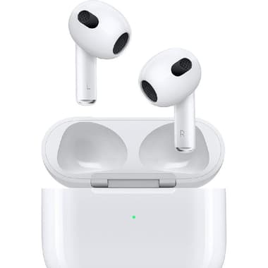Apple AirPods 3rd Gen Earbuds
Bluetooth (Device)/MagSafe Charging Case, Lightning, Built-in Microphone, White