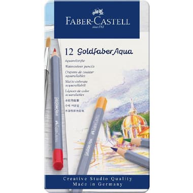 Faber-Castell Art Grip Goldfaber Aqua Watercolor Pencil
Assorted Color, 12 Colors