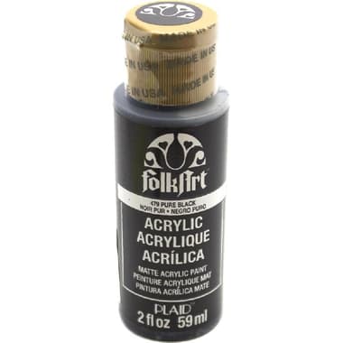 Plaid FolkArt Acrylic Paint Artist's Pigment
Pure Black, 2.00 oz ( 56.83 ml ),