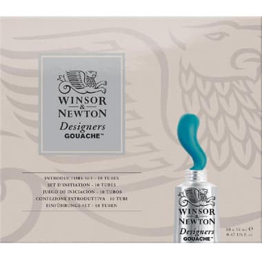 Winsor & Newton Designers Introductory Set Gouache Color Set
10 Colors 14.00 ml ( .49 oz )