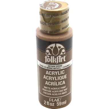 Plaid FolkArt Acrylic Paint Artist's Pigment
Raw Sienna, 2.00 oz ( 56.83 ml ),