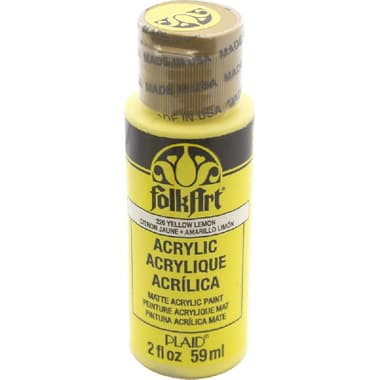 Plaid FolkArt Acrylic Paint
Lemon Yellow, 2.01 oz ( 57.11 ml ),