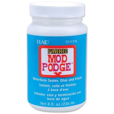 Plaid MOD PODGE Fabric Glue
Water-base Sealer, Glue and Finish, Clear, 8.00 oz ( 227.30 ml ),