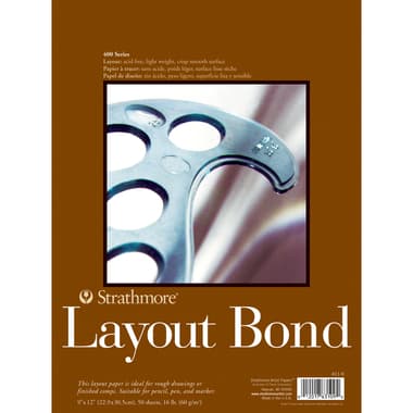 Strathmore Layout Bond
60 gsm, White, 23 X 30.5 cm, 50 Sheets