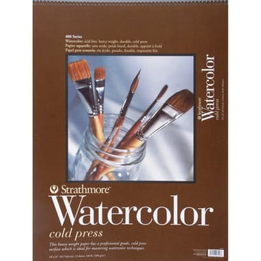 Strathmore Watercolor Pad
Cold Press, Perforated, 300 gsm, White, 18 X 24 in, 12 Sheets