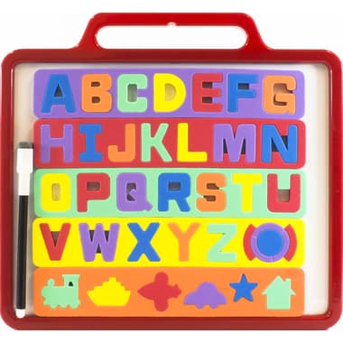 Magnetic Whiteboard
English Letters;Marker/Eraser;Storage with Handle, Assorted Color/White