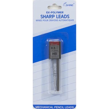 Lead Refill
Black, 0.5 mm, HB, 12 Pieces/Pack
