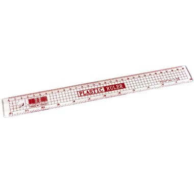مسطرة
حافة مستقيمة, 12" (30 cm), بلاستيك
