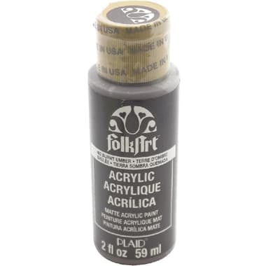 Plaid FolkArt Acrylic Paint Artist's Pigment
Burnt Umber, 2.00 oz ( 56.83 ml ),