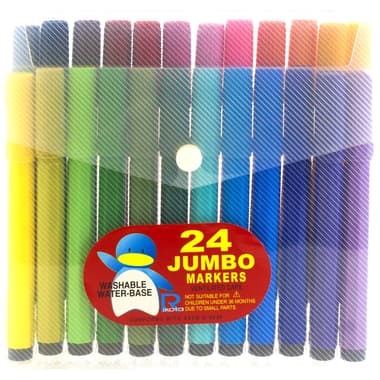 Washable Marker
Jumbo - Big Size Round Tip, Assorted Color