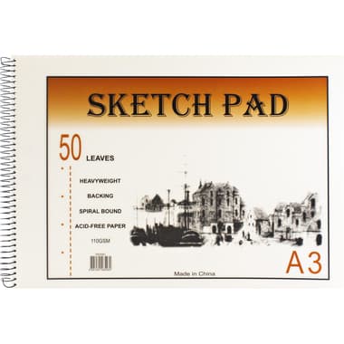 Sketch Pad
110 gsm, White, A3, 50 Sheets