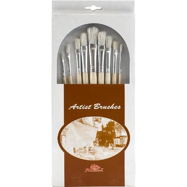 Phoenix Long Handle Artist Brush
Bristle, Round, for Oil and Acrylic, 9 Pieces