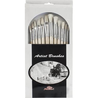 Phoenix Long Handle Artist Brush
Bristle, 6 Flats;6 Scrappy Brush, for Oil and Acrylic, 12 Pieces