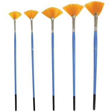 Short Handle Artist Brush
Gold Synthetic, Fan, Watercolor, 5 Pieces