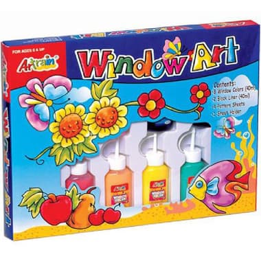 Artrain All-in-One Window Stickers Set Color Paint
Assorted Color, Pack of 15