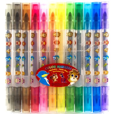 Washable Marker
Broad/Fine Double Point, Assorted Color