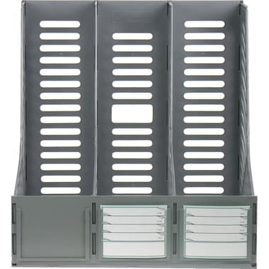 Magazine Rack
3 Sections, Plastic, Grey