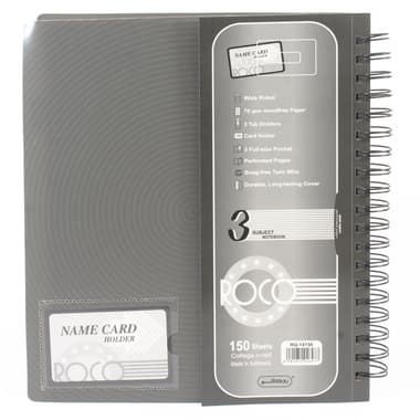Roco University Notebook
22.5 X 26.5 cm, 300 Pages (150 Sheets), 3 Subjects, Single Ruled
