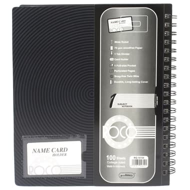 Roco University Notebook
22.5 X 26.5 cm, 200 Pages (100 Sheets), 1 Subject, Single Ruled