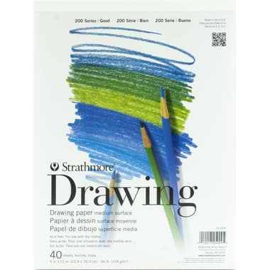 Strathmore Drawing Pad
104 gsm, White, 23 X 30.5 cm, 40 Sheets