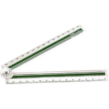 Ruler
Foldable, Straight Edge, with Protractor, 12" (30 cm), Plastic