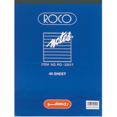 Roco Standard Writing Pad
A4, 80 Pages (40 Sheets), Lined, White