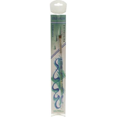 Short Handle Artist Brush
Gold Taklon, Shader, Watercolor, Acrylic, Craft Paints, No.6,
