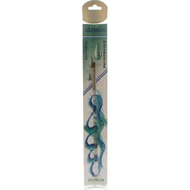 Short Handle Artist Brush
Gold Taklon, Angular, Watercolor, Acrylic, Craft Paints, No.4,