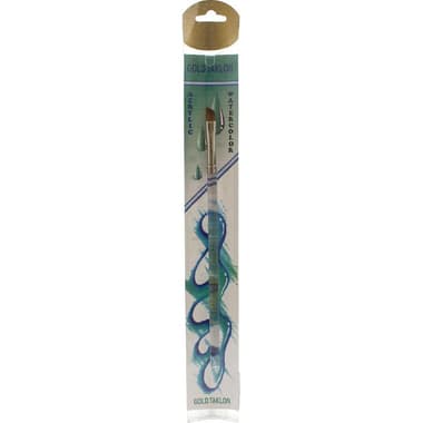 Short Handle Artist Brush
Gold Taklon, Angular, Watercolor, Acrylic, Craft Paints, No.8,