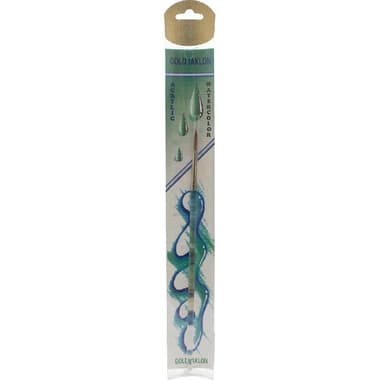 Short Handle Artist Brush
Gold Taklon, Round, for Watercolor and Acrylic, No.4,