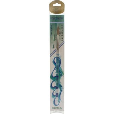 Short Handle Artist Brush
Gold Taklon, Round, for Watercolor and Acrylic, No.10,
