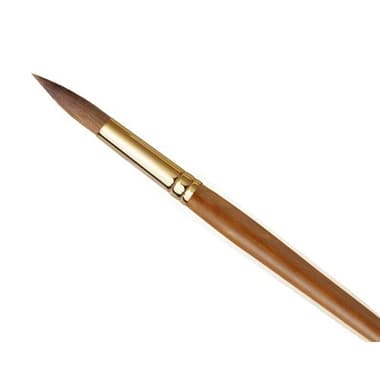 Short Handle Artist Brush
Brown Taklon, Round, for Watercolor and Acrylic, No.2,