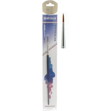 Short Handle Artist Brush
Brown Taklon, Round, Watercolor and Acrylic, No.5,