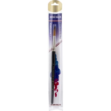 Short Handle Artist Brush
Brown Taklon, Round, for Watercolor and Acrylic, No.12,