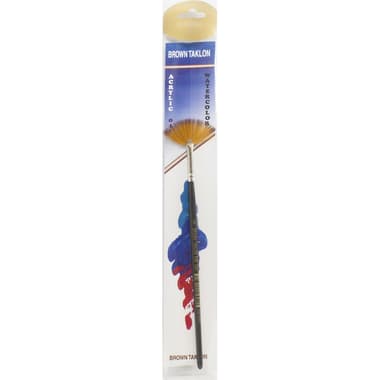 Short Handle Artist Brush
Brown Taklon, Fan, for Watercolor and Acrylic, No.2,