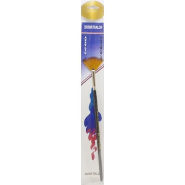 Short Handle Artist Brush
Brown Taklon, Fan, for Watercolor and Acrylic, No.4,