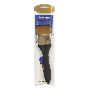 Short Handle Artist Brush
Brown Taklon, Wide, for Acrylic/Watercolor and Oil, 2 1/2",
